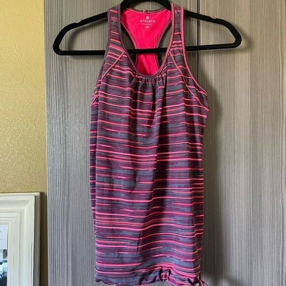 ATHLETA Painted Pattern Tinker Workout Adjustable Tie Tank Top - Picture 2 of 11